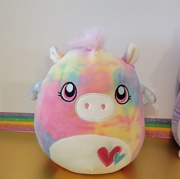 Lot of 3 Squishmallows Tyedye Pegacorn,Babs Blue Jay, Ursula the Purple Unicorn - Picture 2 of 10